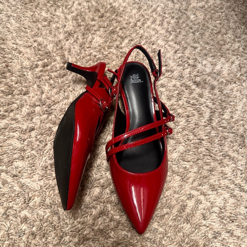 Stylish Red Heels by Wild Fable